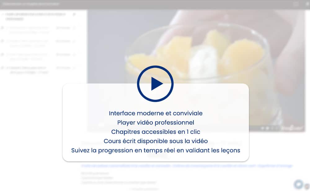 Présentation du player de la formation pour faire un menu pas cher à 30 €