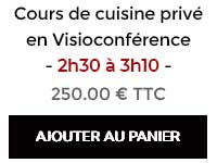 Cours de cuisine par webcam en Visio - 2h30 à 3h10